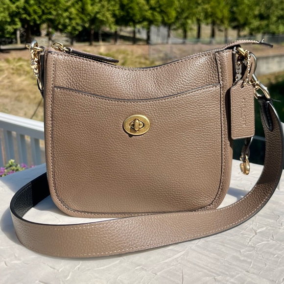 COACH Chaise Crossbody 19 In Dark Stone With NWT Strap CF853 - Picture 1 of 11